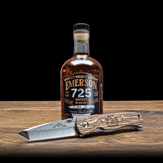 Production Knife and 375 ML 725 Bourbon