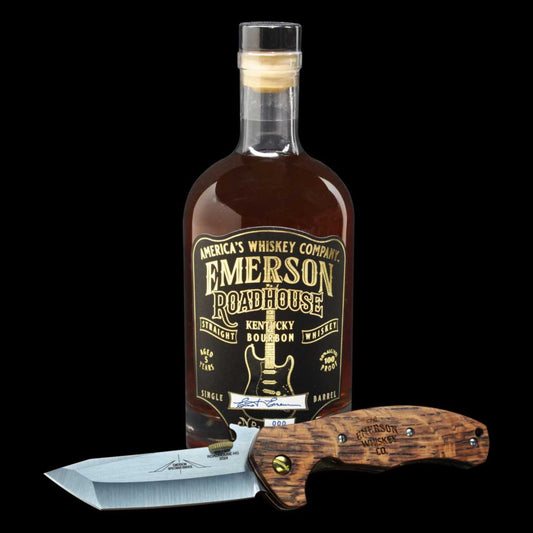 Custom Roadhouse Knife and Bourbon Package